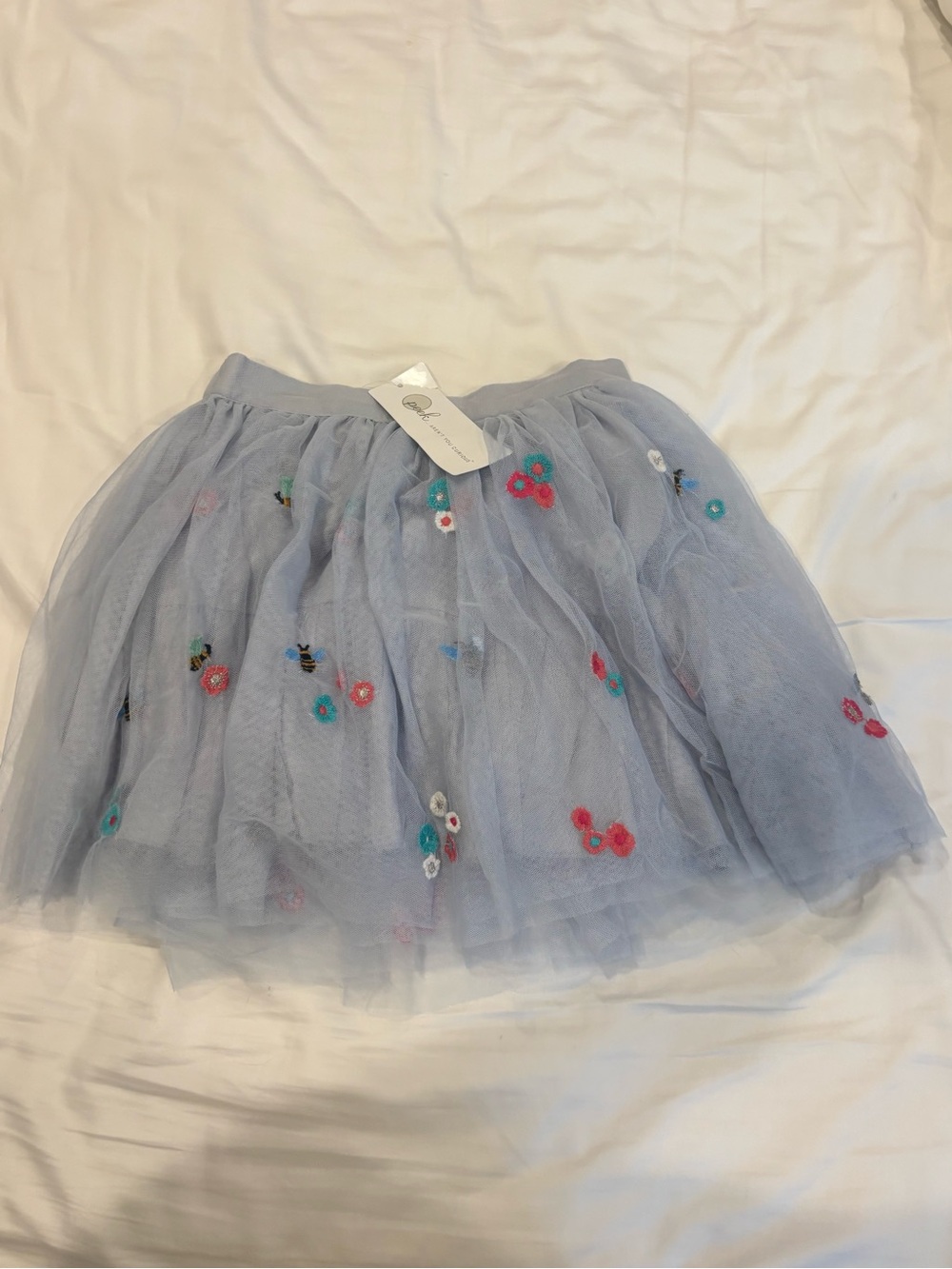 NWT Peek Embroidered Tulle Skirt
